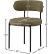 Meridian Furniture Beacon Olive Boucle Fabric Dining Chair (Set of 4)