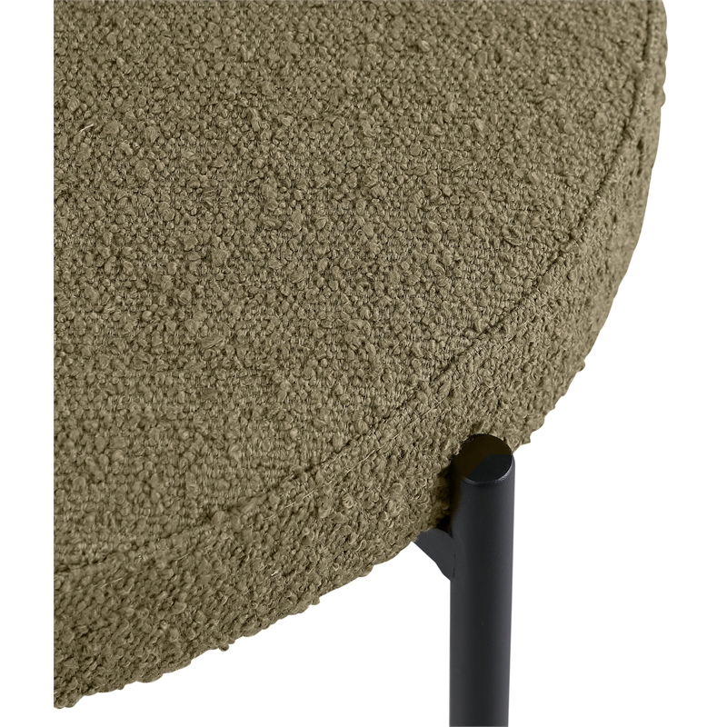 Meridian Furniture Beacon Olive Boucle Fabric Dining Chair (Set of 6)