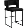 Meridian Furniture Caleb Black Velvet Counter Stool (Set of 4)