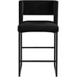 Meridian Furniture Caleb Black Velvet Counter Stool (Set of 4)