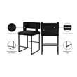Meridian Furniture Caleb Black Velvet Counter Stool (Set of 4)