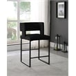 Meridian Furniture Caleb Black Velvet Counter Stool (Set of 6)