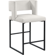 Meridian Furniture Caleb Cream Velvet Counter Stool (Set of 4)