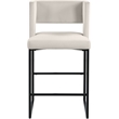 Meridian Furniture Caleb Cream Velvet Counter Stool (Set of 6)