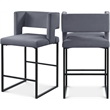 Meridian Furniture Caleb Grey Velvet Counter Stool (Set of 4)