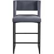 Meridian Furniture Caleb Grey Velvet Counter Stool (Set of 4)