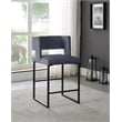 Meridian Furniture Caleb Grey Velvet Counter Stool (Set of 4)