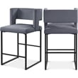 Meridian Furniture Caleb Grey Velvet Counter Stool (Set of 6)