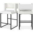Meridian Furniture Caleb White Vegan Leather Counter Stool (Set of 4)