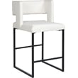 Meridian Furniture Caleb White Vegan Leather Counter Stool (Set of 4)
