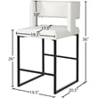 Meridian Furniture Caleb White Vegan Leather Counter Stool (Set of 4)