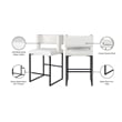 Meridian Furniture Caleb White Vegan Leather Counter Stool (Set of 4)