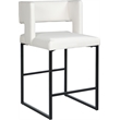 Meridian Furniture Caleb White Vegan Leather Counter Stool (Set of 6)