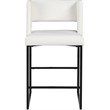 Meridian Furniture Caleb White Vegan Leather Counter Stool (Set of 6)
