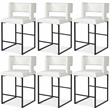 Meridian Furniture Caleb White Vegan Leather Counter Stool (Set of 6)