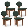Meridian Furniture Napa Green Boucle Fabric Dining Chair (Set of 4)