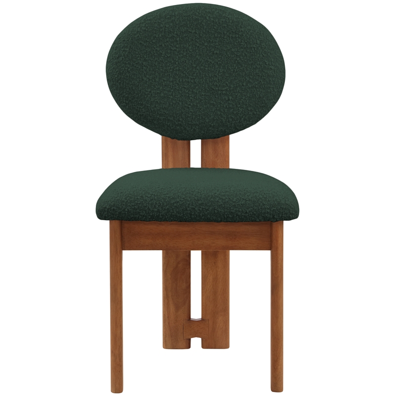 Meridian Furniture Napa Green Boucle Fabric Dining Chair (Set of 4)