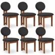 Meridian Furniture Napa Black Boucle Fabric Dining Chair (Set of 6)