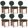 Meridian Furniture Napa Green Boucle Fabric Dining Chair (Set of 6)