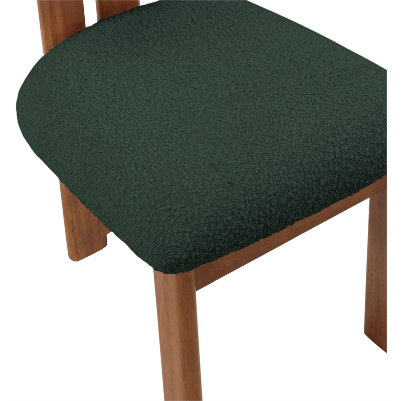 Meridian Furniture Napa Green Boucle Fabric Dining Chair (Set of 6)