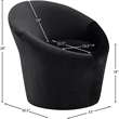 Meridian Furniture Tristan Black Velvet Accent Chair