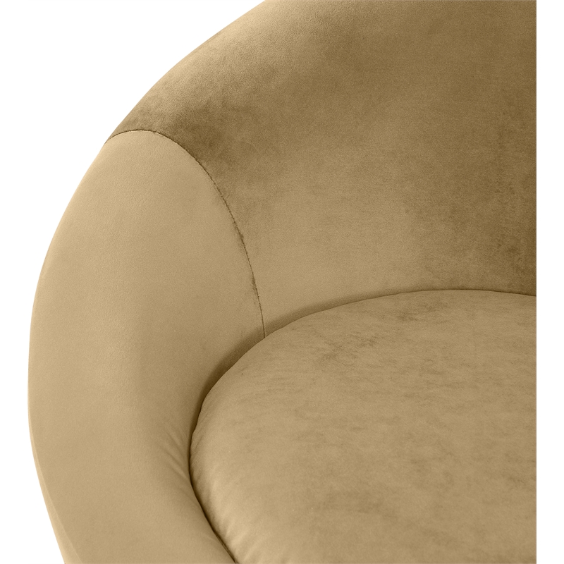 Meridian Furniture Tristan Camel Velvet Accent Chair