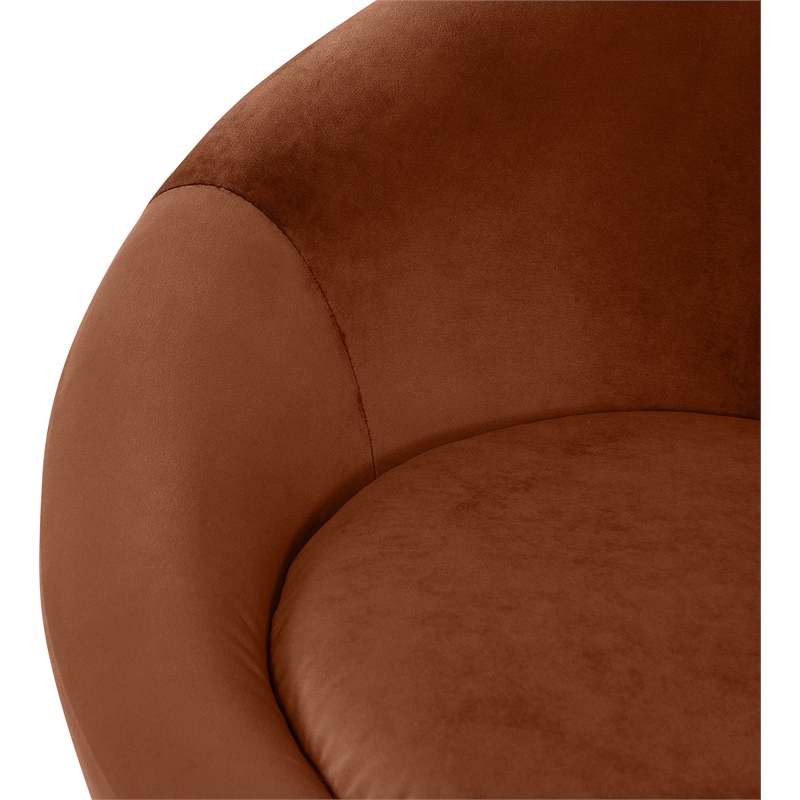 Meridian Furniture Tristan Cognac Velvet Accent Chair