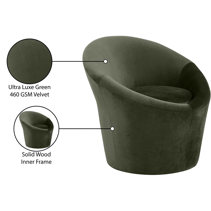 Meridian Furniture Tristan Green Velvet Accent Chair