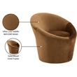 Meridian Furniture Tristan Saddle Velvet Accent Chair