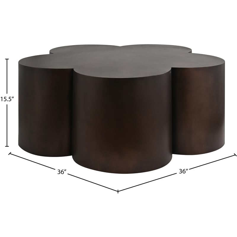 Meridian Furniture Lucky Brown Iron Coffee Table