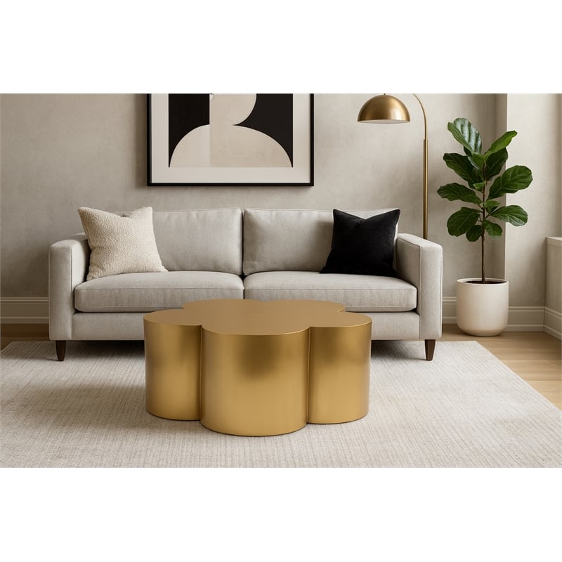 Meridian Furniture Lucky Gold Iron Coffee Table