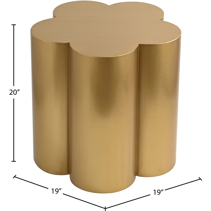 Meridian Furniture Lucky Gold Iron End Table