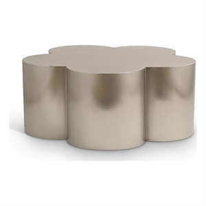 Meridian Furniture Lucky Silver Iron Coffee Table