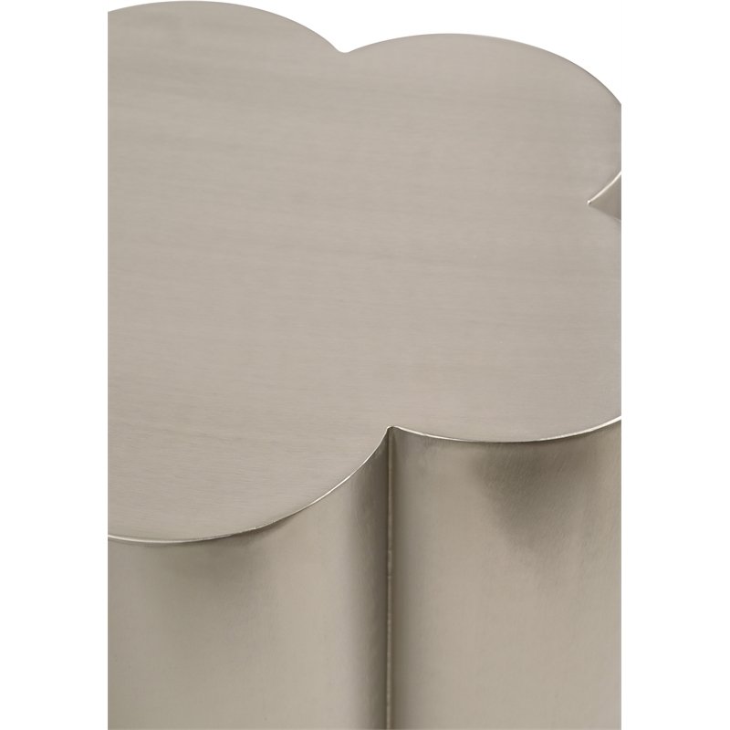 Meridian Furniture Lucky Silver Iron End Table