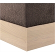 Meridian Furniture Havre Brown Velour Fur Fabric Ottoman/Stool