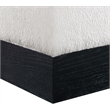 Meridian Furniture Havre Beige Velour Fur Fabric Ottoman/Stool