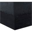 Meridian Furniture Havre Black Velour Fur Fabric Ottoman/Stool
