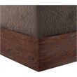 Meridian Furniture Havre Brown Velour Fur Fabric Ottoman/Stool