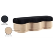 Meridian Furniture Savoy Black Velour Fur Fabric Bench