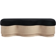 Meridian Furniture Savoy Black Velour Fur Fabric Bench