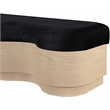 Meridian Furniture Savoy Black Velour Fur Fabric Bench