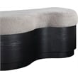 Meridian Furniture Savoy Beige Velour Fur Fabric Bench