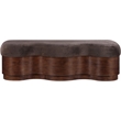 Meridian Furniture Savoy Brown Velour Fur Fabric Bench