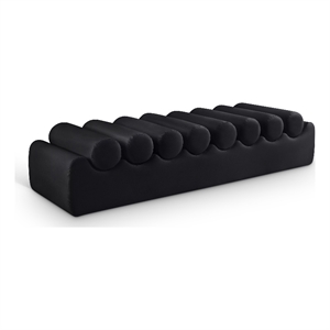 Meridian Furniture Rumble Black Vegan Leather Bench