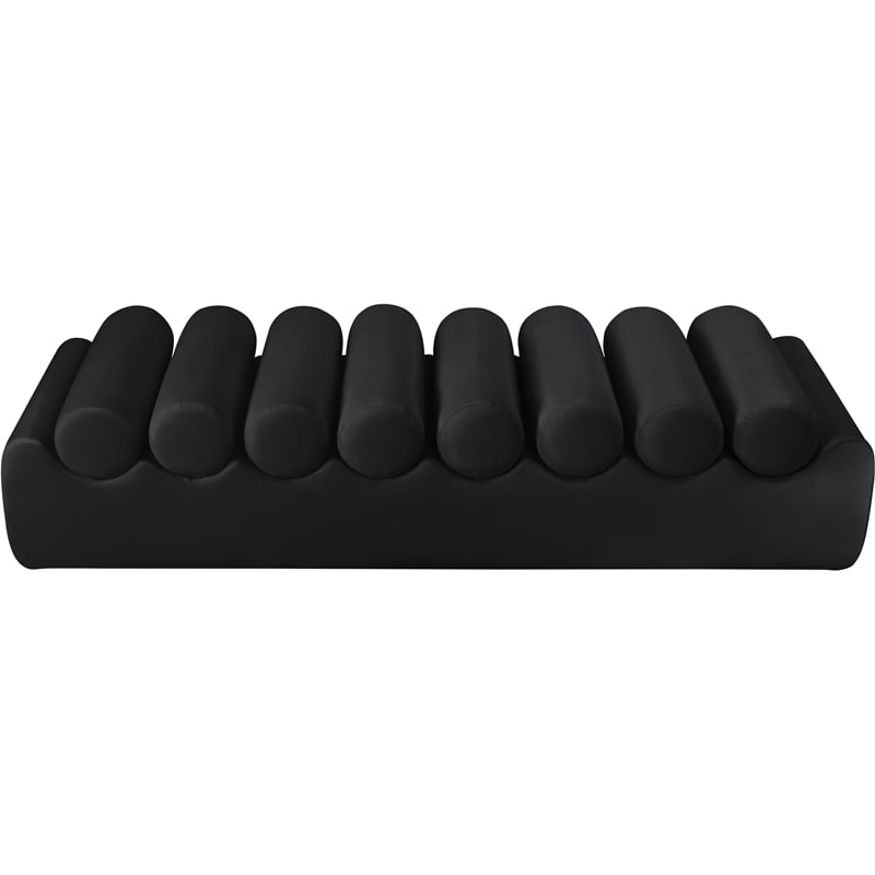 Meridian Furniture Rumble Black Vegan Leather Bench