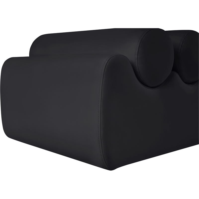 Meridian Furniture Rumble Black Vegan Leather Bench