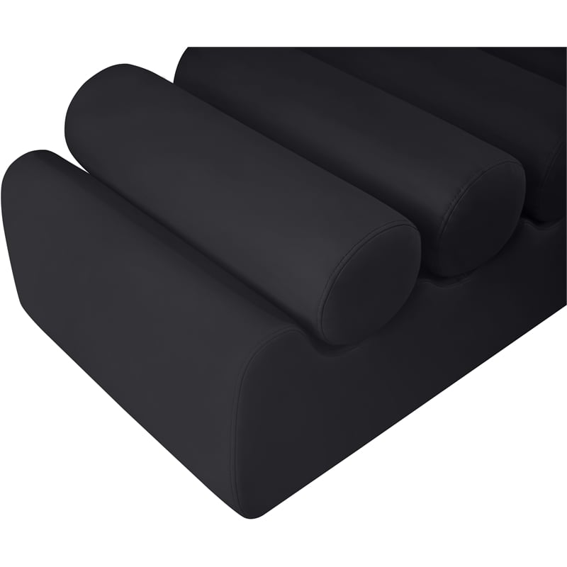 Meridian Furniture Rumble Black Vegan Leather Bench
