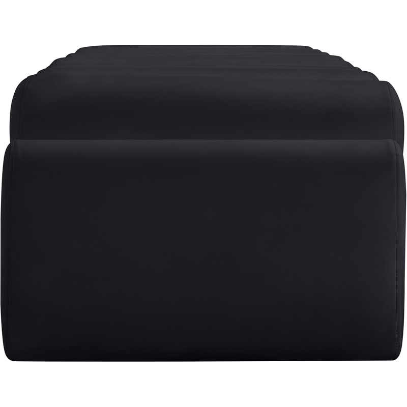 Meridian Furniture Rumble Black Vegan Leather Bench