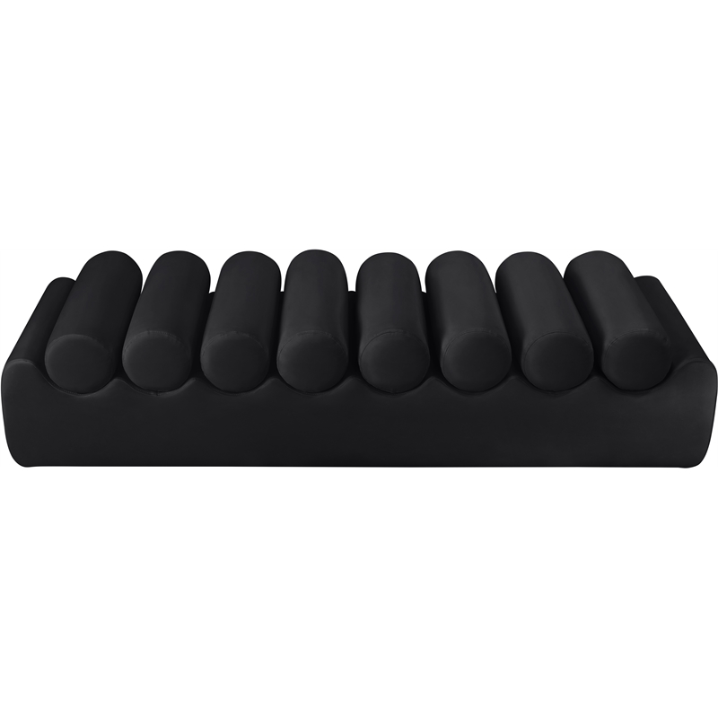 Meridian Furniture Rumble Black Vegan Leather Bench
