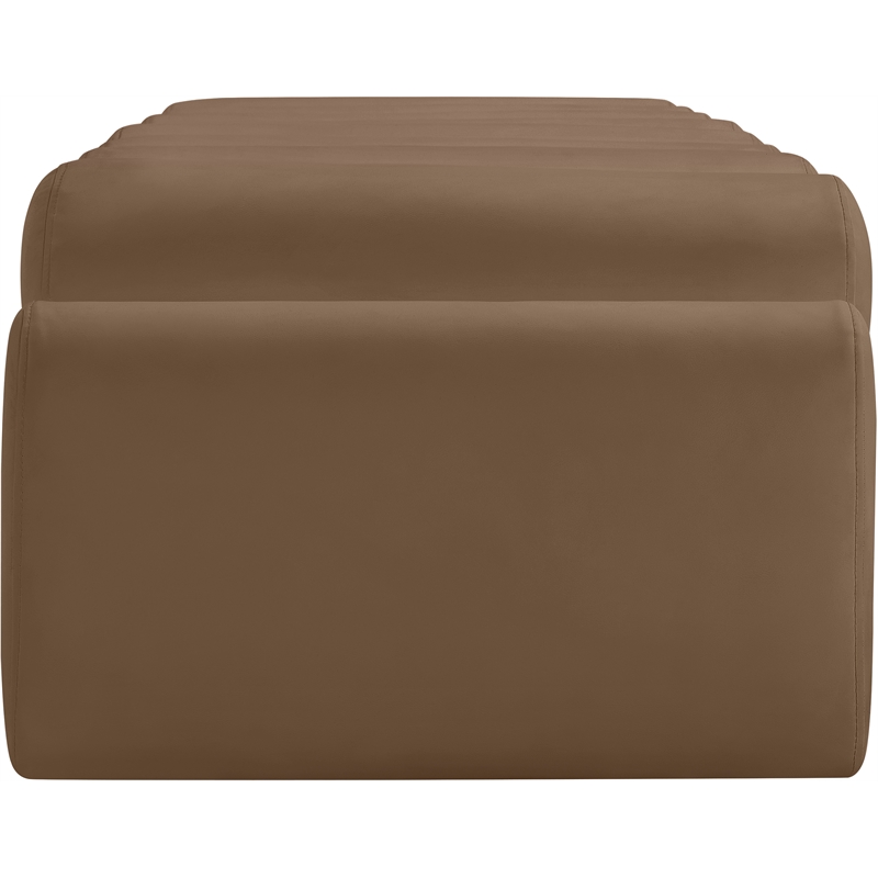 Meridian Furniture Rumble Brown Vegan Leather Bench